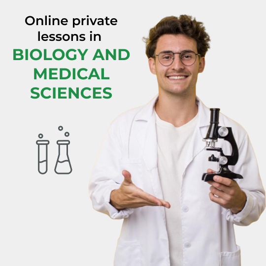 Online private lessons in biology and medical sciences