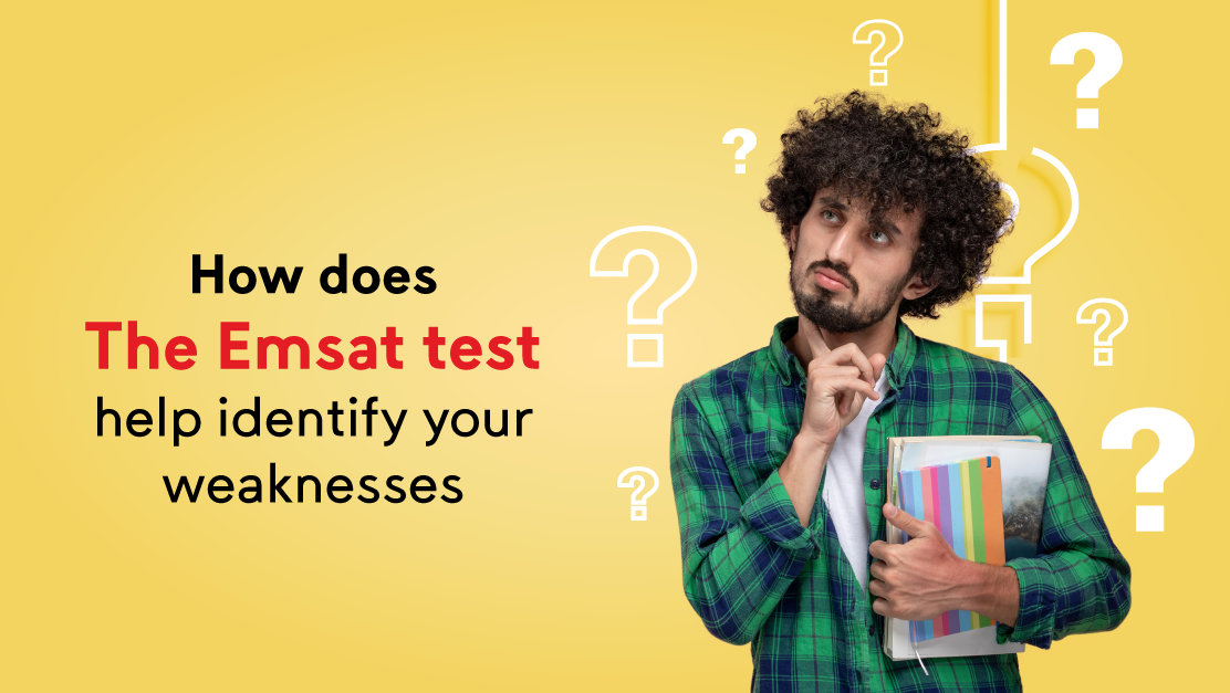 How does the Emsat test help identify your weaknesses?