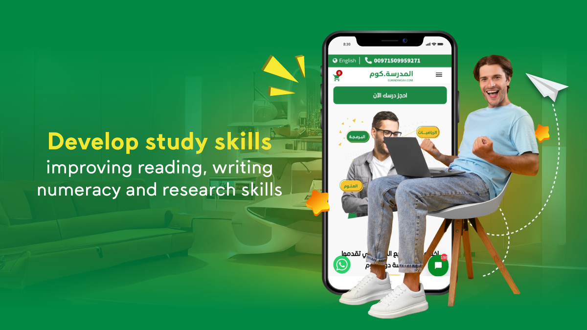 Develop study skills: improving reading, writing, numeracy, and research skills