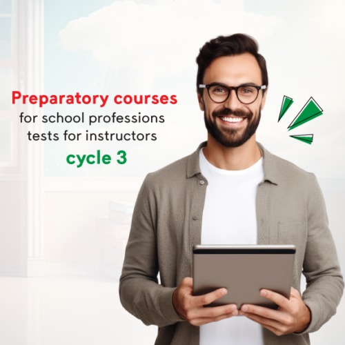 Preparatory courses for school professions tests for instructors, cycle 3