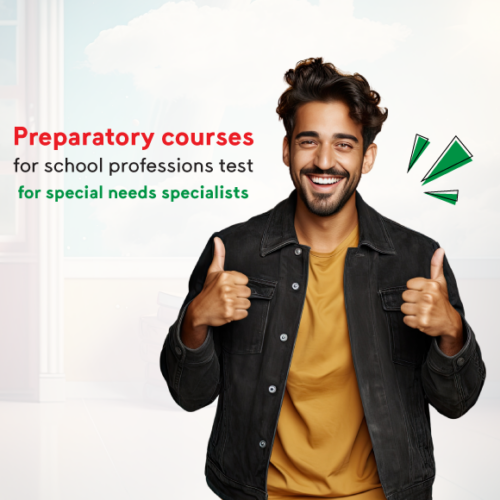 Preparatory courses for school professions tests for special needs specialists